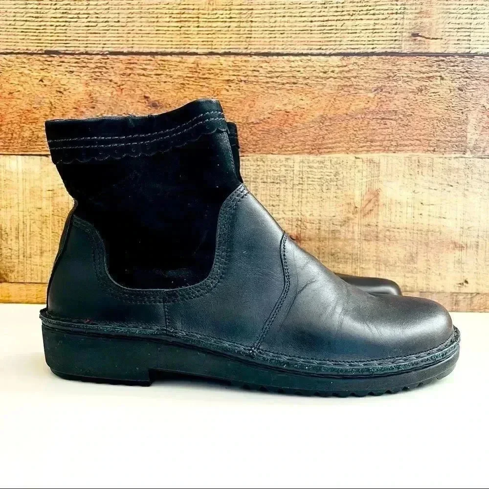 Naot Leather Suede Ankle Boots